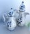 White 1980s Blue & White Coffee & Tea Pot Set For Sale - Image 8 of 12