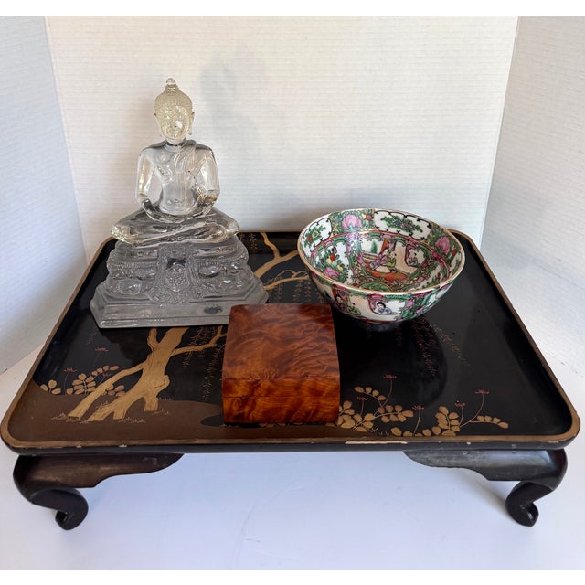 1970s Lucite Buddha Figure on Lotus Throne Pedestal For Sale - Image 12 of 13