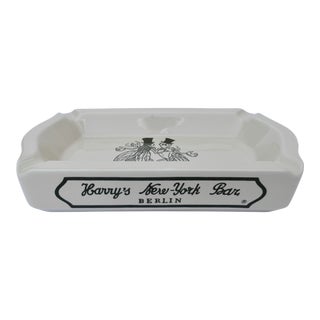 C.1970's "Harry's" New York 21 Bar Club Porcelain Ceramic Ashtray (Berlin-Mitte) For Sale