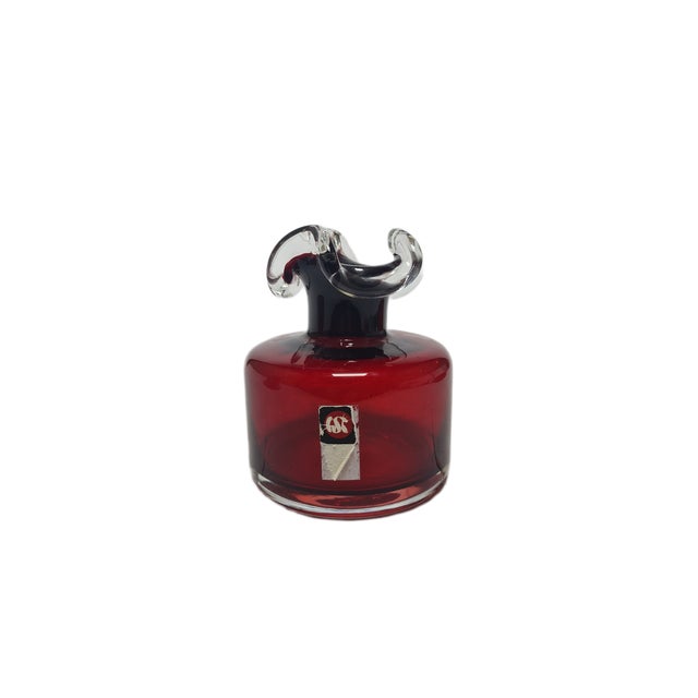 Red Vintage Polish Vase from HSG Tarnowiec, 1970s For Sale - Image 8 of 8