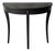 Ethan Allen Demilune Console Table, Hand Refinished, Matte Black, Dark Romance For Sale