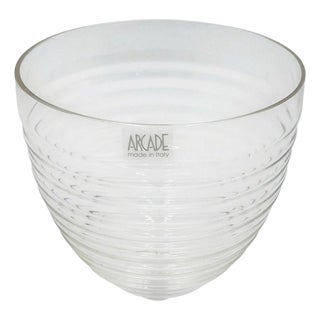 1980s Murano Glass Bowl by Roberto Faccioli for Arcade Italy For Sale