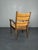 Wood Brutalist Turned Oak and Rush Armchair in the style of Charles Dudouyt, France, 1950s For Sale - Image 7 of 18