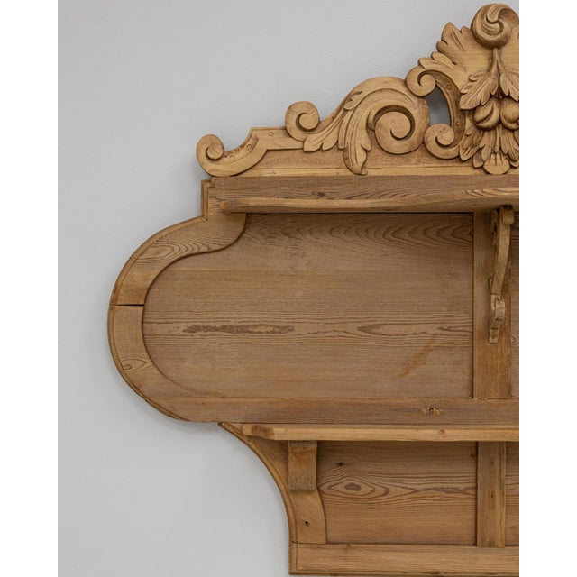 Wood 19th Century French Carved Wooden Wall Shelf For Sale - Image 7 of 18