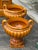 Neoclassical Monumental Glazed Ceramic Campana Urns on Pedestals 42" a Pair For Sale - Image 3 of 12