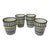 Moroccan Gold 14k Beldi Cups Tea Glasses With Border on Gold Brass Set of 4 Cups For Sale - Image 3 of 4