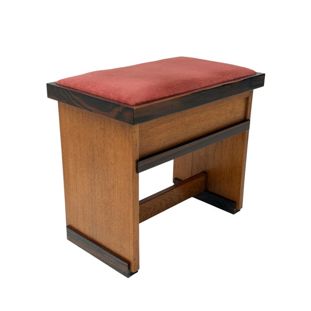Wood Art Deco Modernist Stool by Hendrik Wouda for Pander, 1924 For Sale - Image 7 of 16
