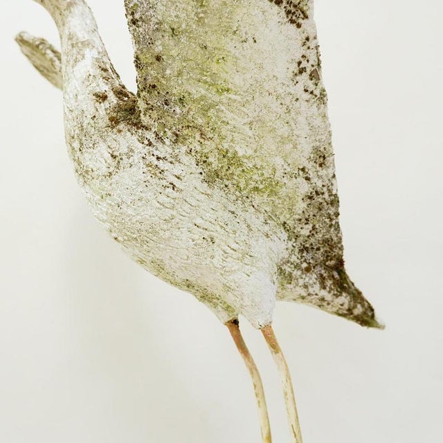 Green Outdoor Heron Sculpture in Cement For Sale - Image 8 of 16
