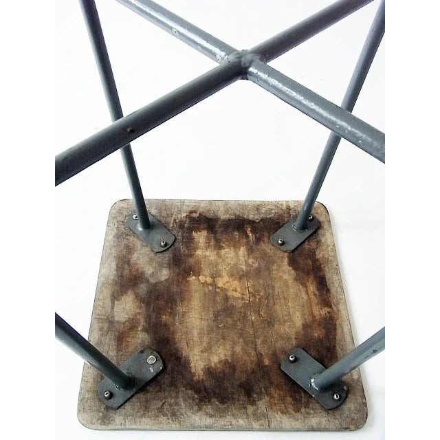Mid-Century Modern Vintage Belgian Industrial Stool, 1960s For Sale - Image 3 of 6