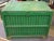 Primitive Folk Art Green Painted Trunk or Hinged Storage Trunk, Chest or Side Table For Sale - Image 4 of 8