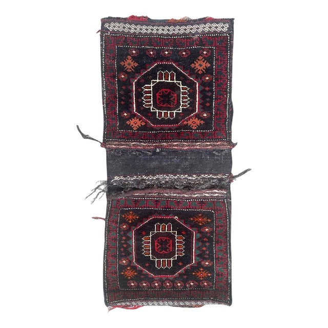 Mid-Century Turkmen Chuval Rug, 1940s For Sale