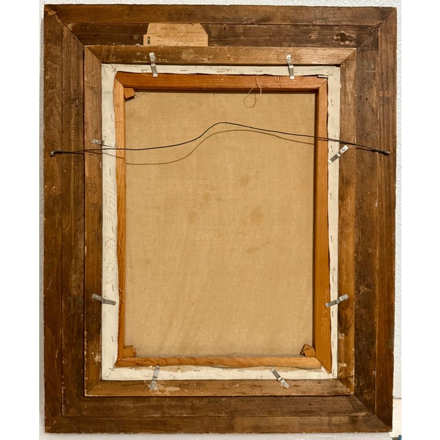 Jan De Ruth, Czech American Floral Oil Painting Jan De Ruth Vibrant Modernist Flowers in Vase For Sale - Image 10 of 10