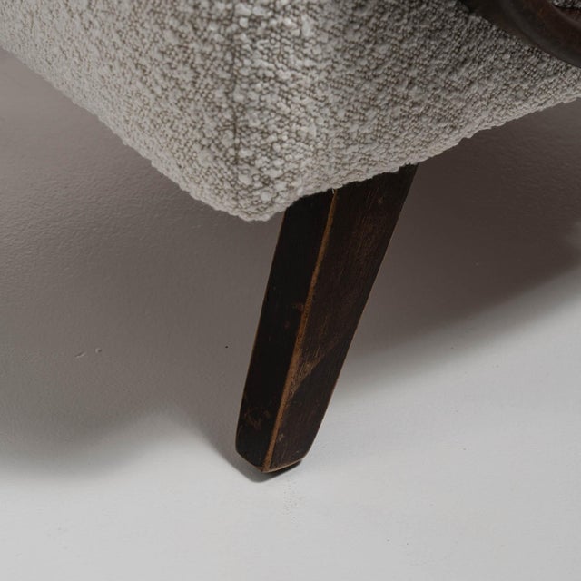 Wood Mid 20th Century Jindřich Halabala Gray Wood Club Chairs For Sale - Image 7 of 11