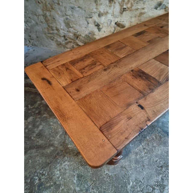 1950s Vintage French Oak Dining Table, 1950-1970 For Sale - Image 5 of 15