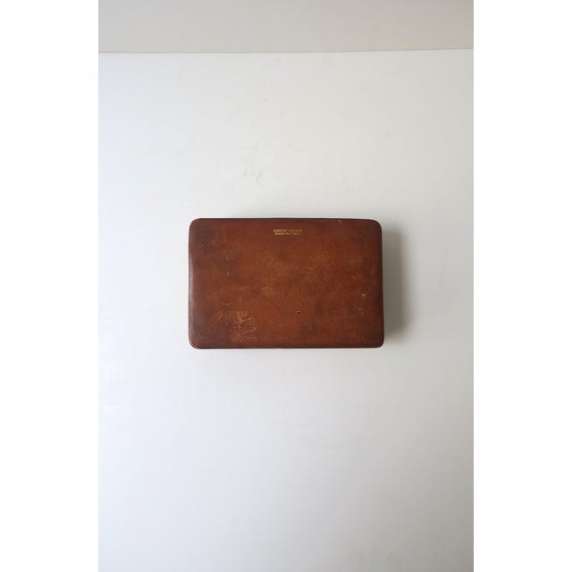 Italian Leather Jewelry Box, Mid-20th Century, Italy For Sale - Image 13 of 13