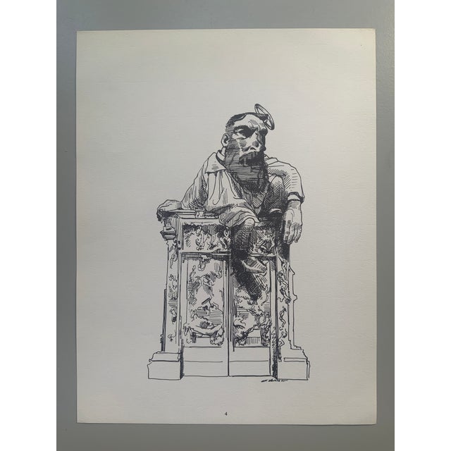 Cream 1974 Print Portfolio of Artists Caricatures by David Levine - Set of 14 For Sale - Image 8 of 18