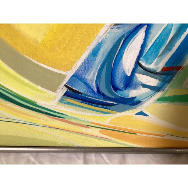 Mid-Century Modern Mid Century Modern New Jersey Seascape Painting For Sale - Image 3 of 9