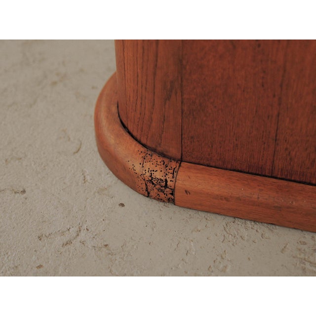 Art Deco Oak and Walnut Marquetry Table, France, 1940 For Sale - Image 15 of 16