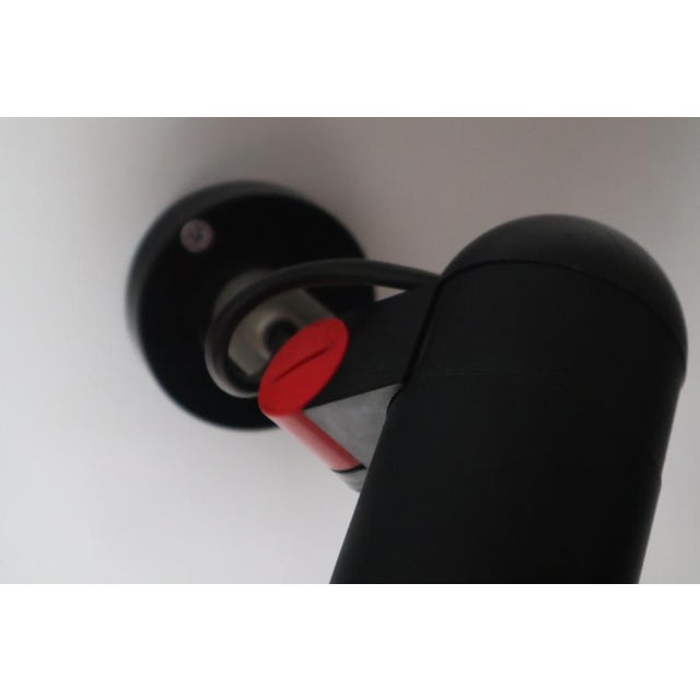 Black German Microphone Wall or Ceiling Light by Roger Tallon for Erco Leuchten, 1980s For Sale - Image 8 of 17