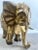 English Large Sculptural Elephant Table Base in Carved Resin W Antique Gilt Finish For Sale - Image 3 of 15