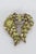 Hollycraft Floral Spring Series 1950s Metal Pin Brooch Green Rhinestones 5196b For Sale In Miami - Image 6 of 14