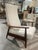 This Milo Baughman Recliner 74 features a clean white textured stain-resistant fabric and a solid walnut wood frame. The...