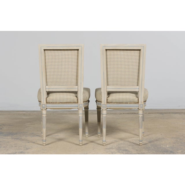 Set of Eight French Louis XVI Style Painted Dining Chairs, Early 20th C For Sale - Image 13 of 18