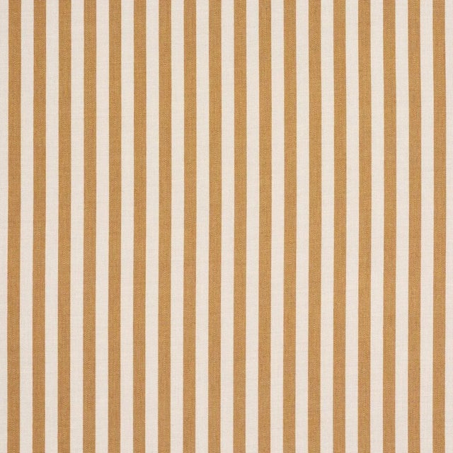 Contemporary Schumacher Hanson Indoor/Outdoor Stripe Narrow Fabric In Marigold For Sale - Image 3 of 4