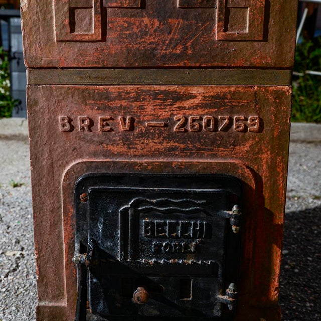 Italian Branded Terracotta Stove For Sale - Image 5 of 18