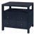 Nora 28 in. W Raffia 2 Drawer Nightstand with Top Open Shelf, Blueberry For Sale