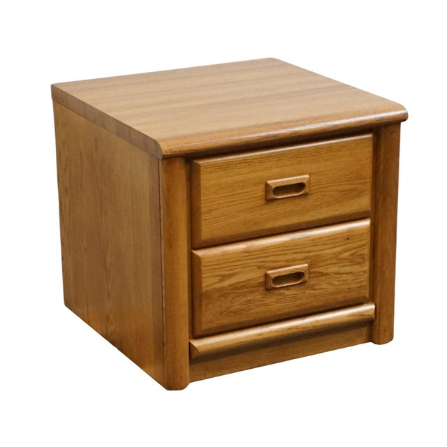 Late 20th Century Kincaid Furniture Ventura Oaks Collection Early American Contemporary 24" Two Drawer Nightstand For Sale - Image 4 of 13