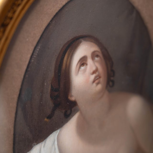 "Cleopatra With the Asp" Oil Painting, After Guido Reni, 19th Century For Sale In Savannah - Image 6 of 11