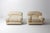 Italian Lounge Chairs in Cream Coloured Fabric, 1970s, Set of 2 For Sale - Image 9 of 16