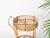 French Riviera Round Serving Bar Cart in Rattan and Wicker, Italy, 1960s For Sale - Image 4 of 11