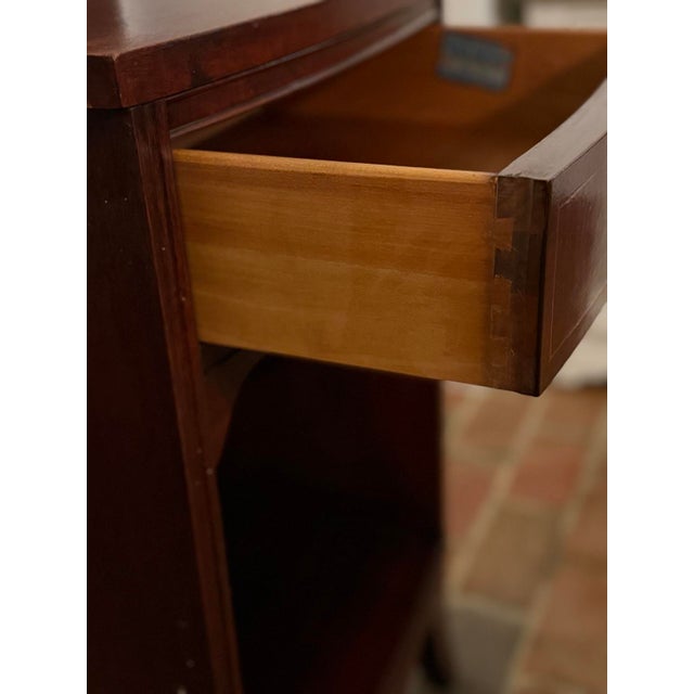 Restored Vintage Drexel Genuine Mahogany Nightstand With Brass Hardware For Sale In Baton Rouge - Image 6 of 12