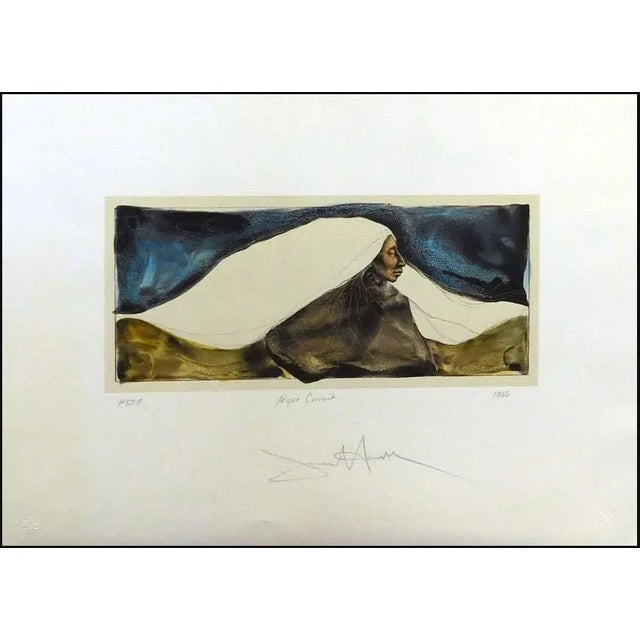 Impressionist 1990s Frank Howell "Night Current" Lithograph on Paper Hand Signed For Sale - Image 3 of 3
