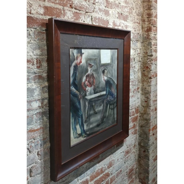 Carl Hugo Beetz "Before the Race" Original Painting, Regionalist, 1939 For Sale - Image 9 of 10