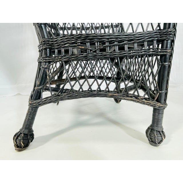 1980s Curved Back Wicker Patio Chairs - Set of 2 For Sale - Image 11 of 12