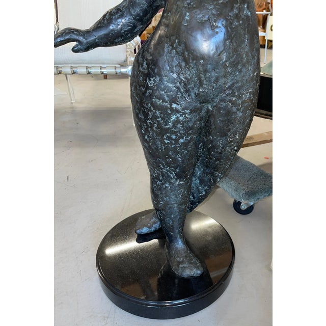 Bronze Large Scale Whimsical Dancing Lady Bronze Ramona Rowley For Sale - Image 8 of 12