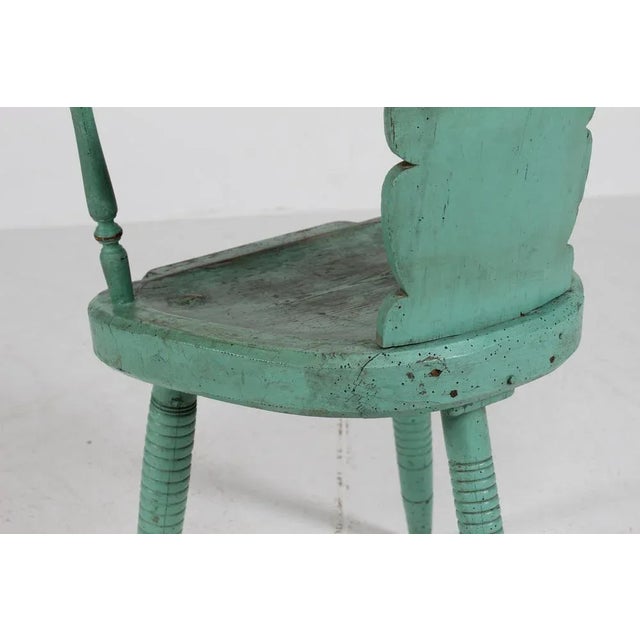 Turquoise Antique Swedish Armchair by Axel Einar Hjorth, 1850s For Sale - Image 8 of 17