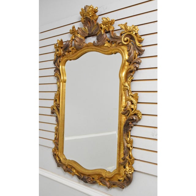 Age: Approx: 30 Years Old Details: Ornate Carved Details Beveled Glass High Quality Construction Large Impressive Mirror...