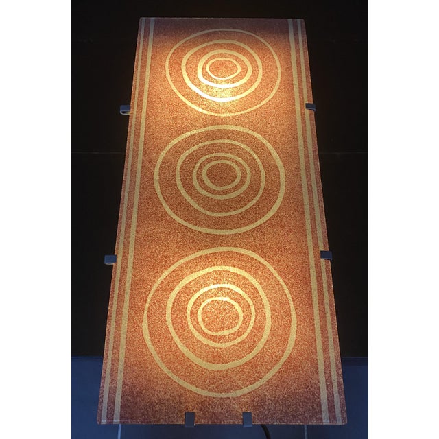 This listing is for one wall light, but three identical lights are available for sale. Wall light made of printed glass...