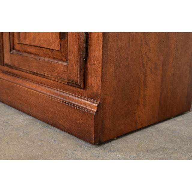 Ethan Allen French Provincial Louis XV Solid Maple Bookcase or Display Cabinet For Sale - Image 9 of 13