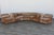 Vintage 1970s 7-Piece Modular Suede Leather Sectional Sofa, Curved Lounge Seating For Sale - Image 11 of 18