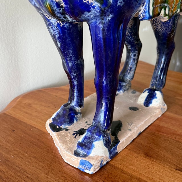 Ceramic Large Tang Dynasty Style Horse With Rider For Sale - Image 7 of 15