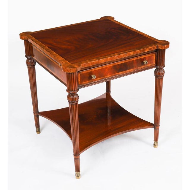 Wood Vintage Occasional Tables in Flame Mahogany, Set of 2 For Sale - Image 7 of 18