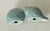 Vintage ceramic pair of ceramic sea shells salt and pepper shakers.