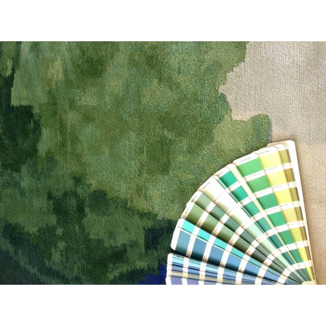 Modern Watercolor Impression Rug – Hand-Knotted Silk & Wool by Doris Leslie Blau For Sale - Image 4 of 5