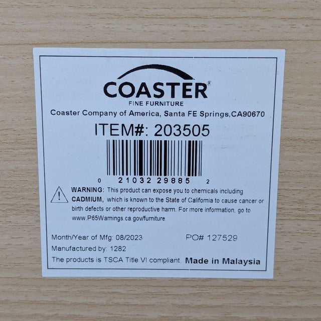 Coaster Felicity Modern 5-Drawer White Chest With Chrome Handles For Sale - Image 10 of 10