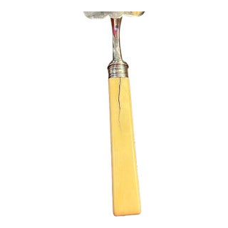 19th Century Silver Plate Bone Handle Fish Server For Sale
